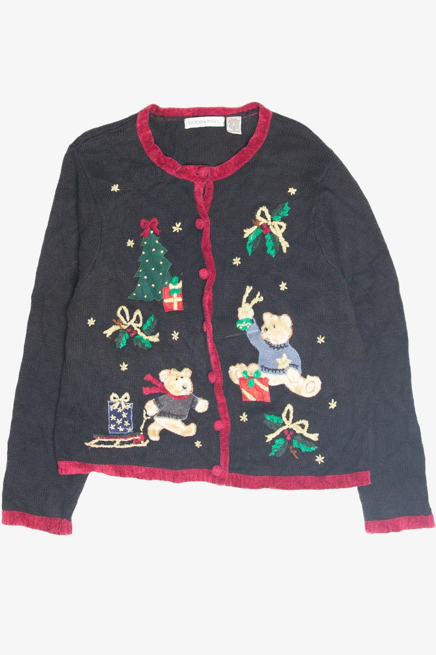 Vintage Black Ugly Christmas Cardigan 63315