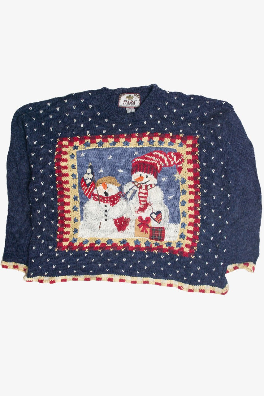 Vintage Blue Ugly Christmas Sweater 62383