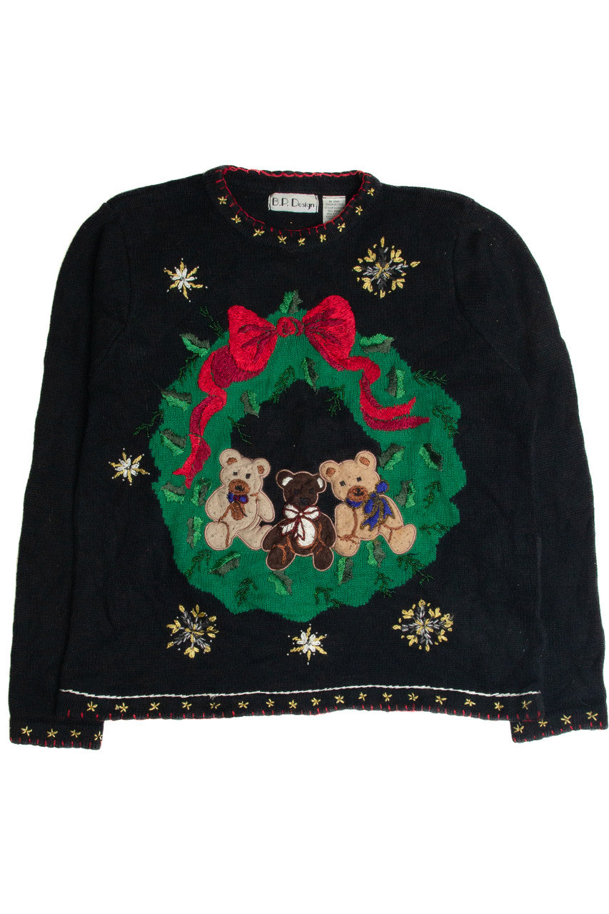 Vintage Black Ugly Christmas Sweater 62599