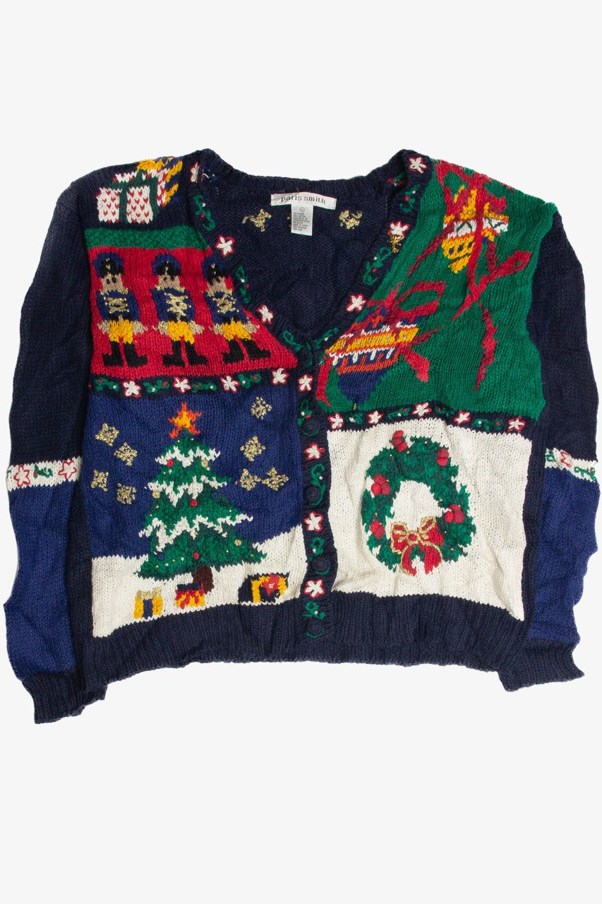 Vintage Blue Ugly Christmas Cardigan 59840