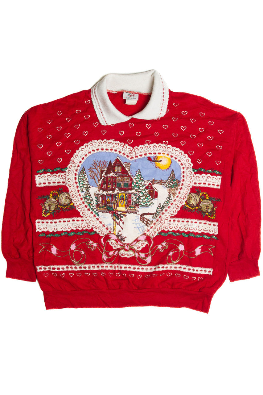Vintage Red Christmas Sweatshirt 62545