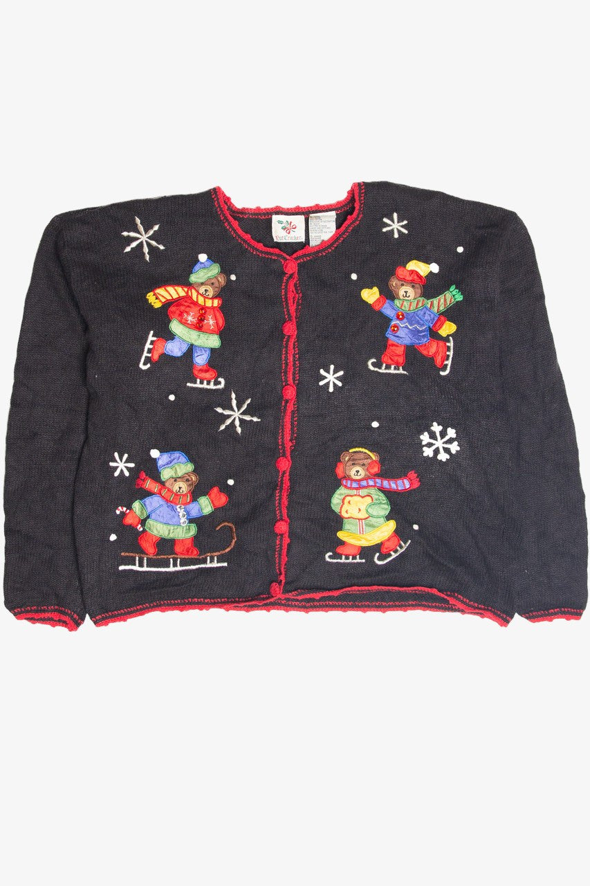 Vintage Black Ugly Christmas Cardigan 63257