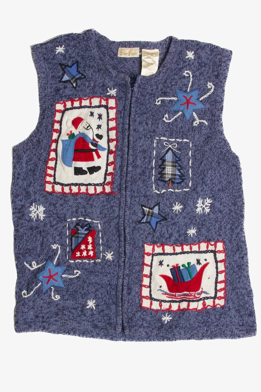 Vintage Blue Ugly Christmas Vest 62304