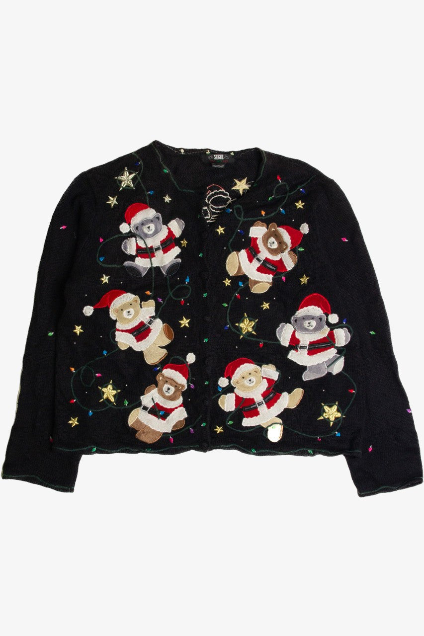 Vintage Black Ugly Christmas Cardigan 59650