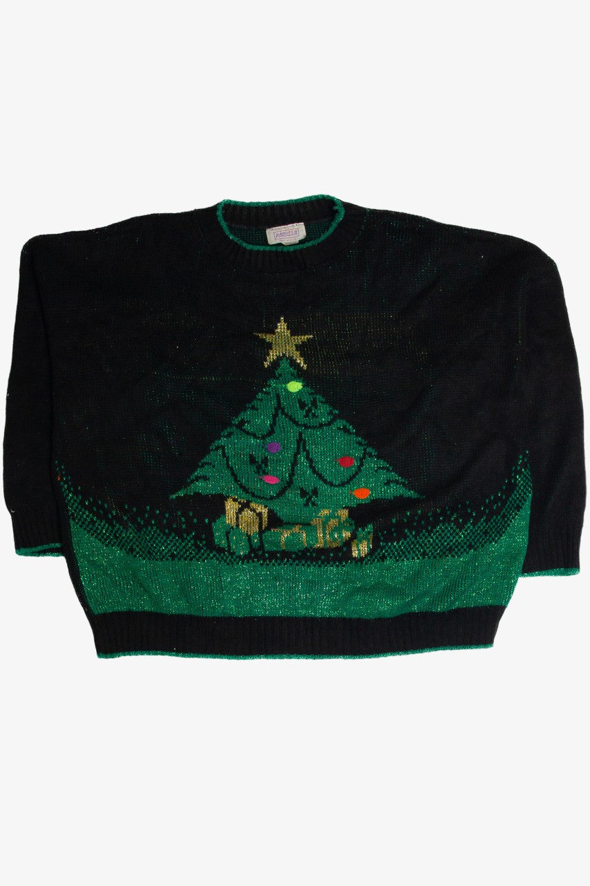 Vintage Black Ugly Christmas Sweater 62825