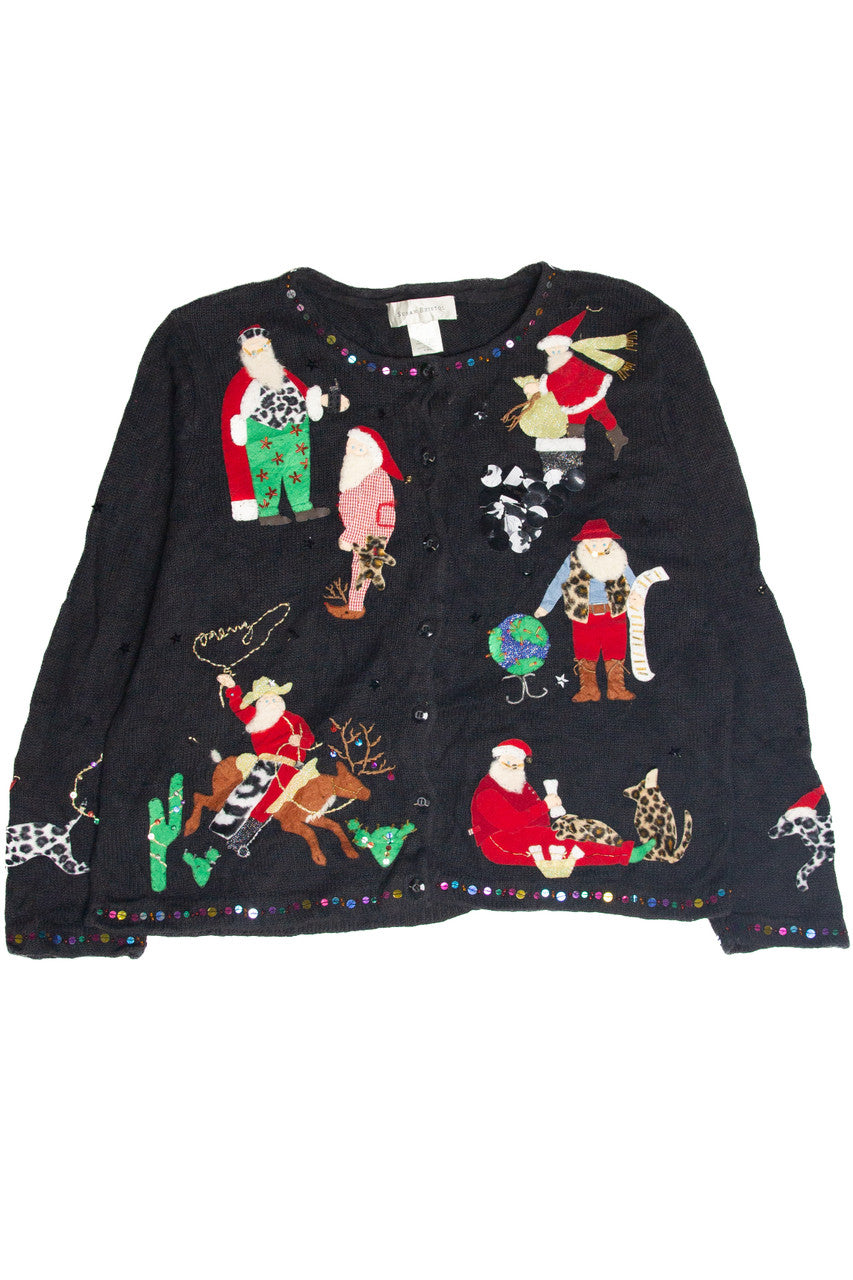 Vintage Black Ugly Christmas Cardigan 63441