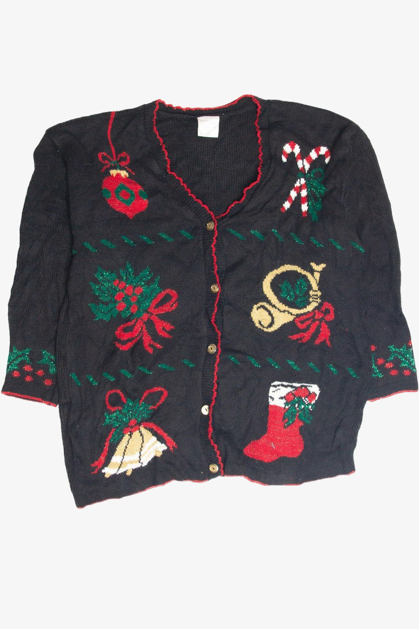 Vintage Black Ugly Christmas Cardigan 63331