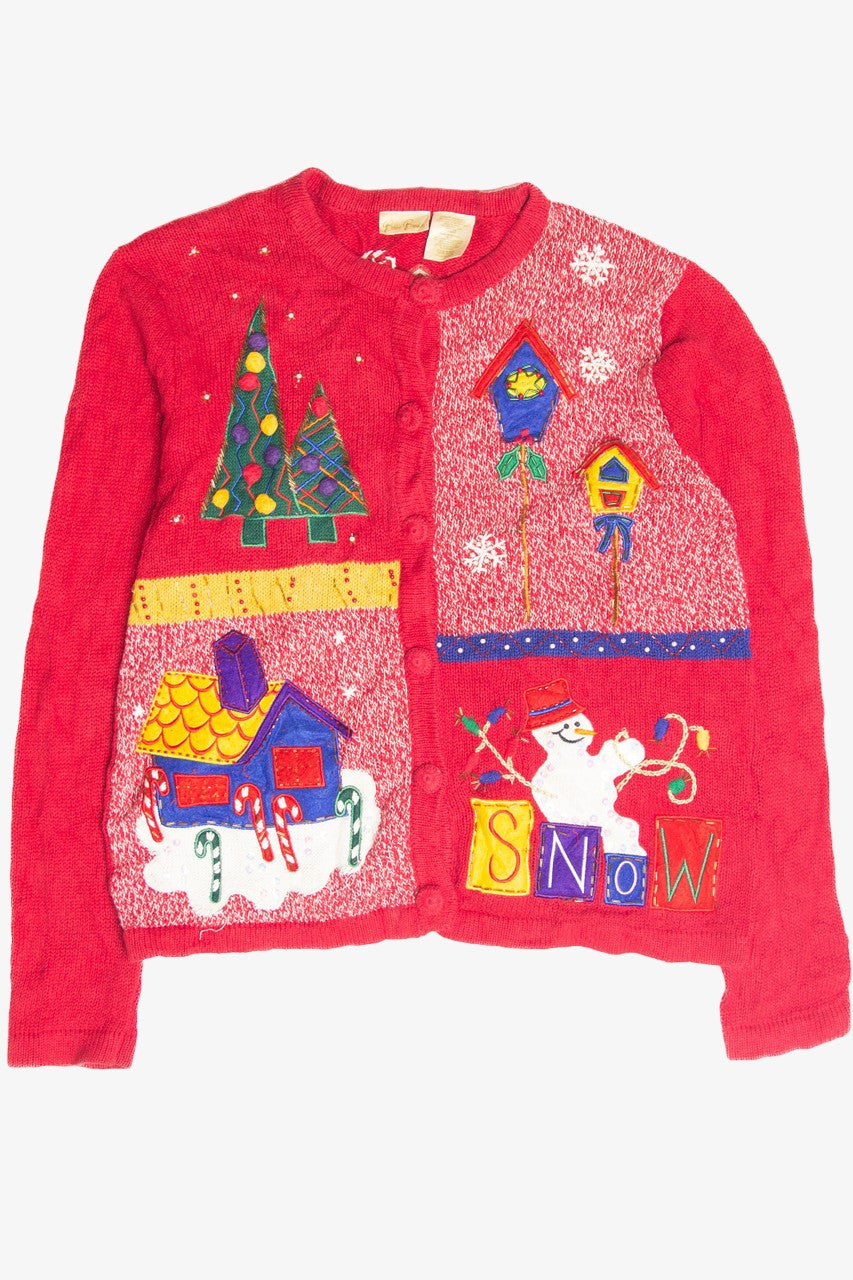 Vintage Red Ugly Christmas Cardigan 63173