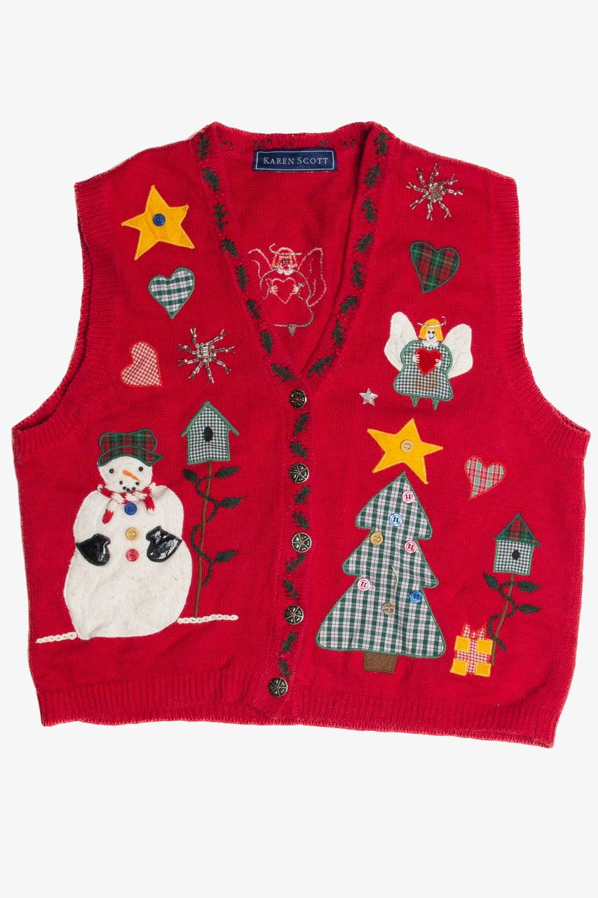 Vintage Red Ugly Christmas Vest 62615