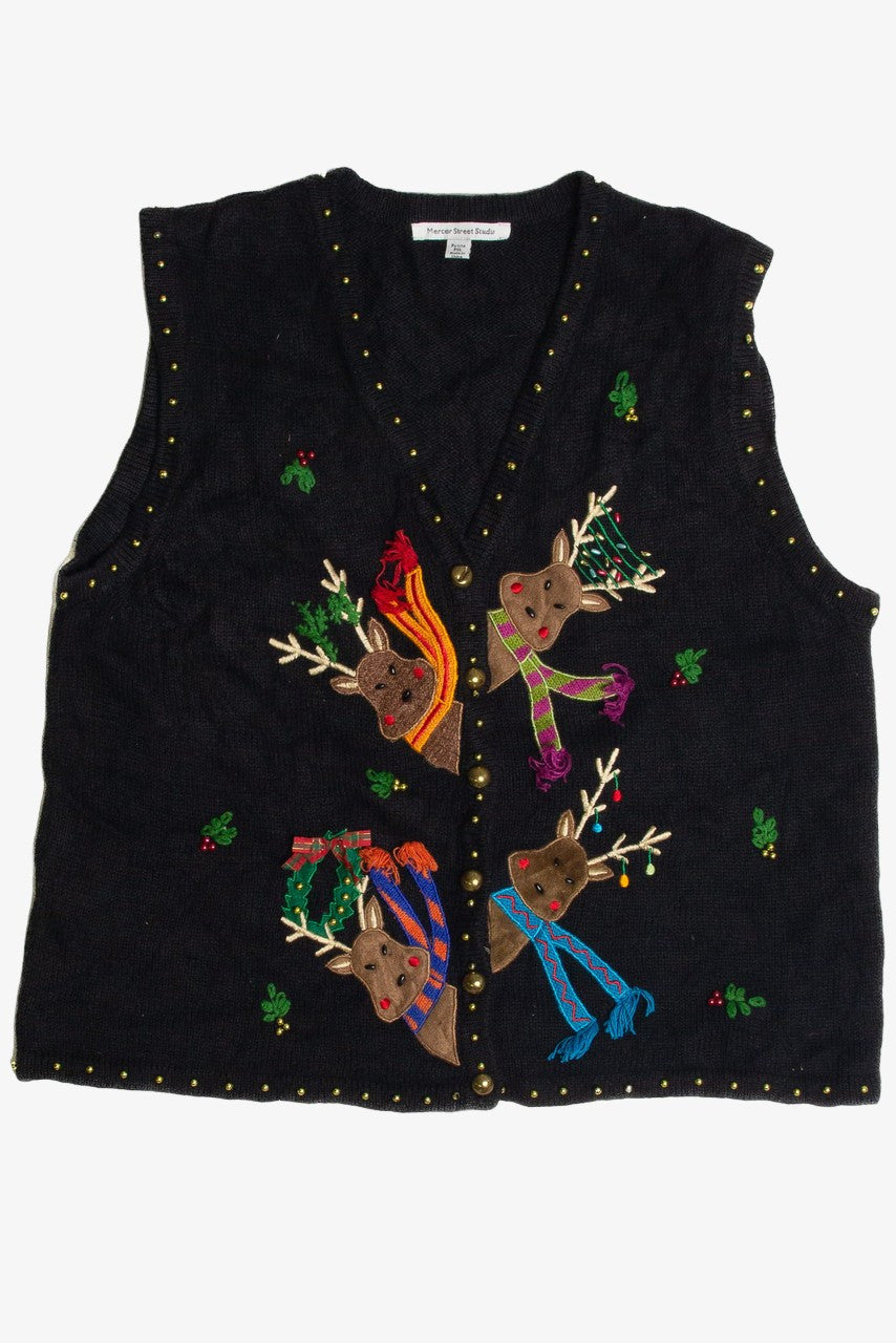 Vintage Black Ugly Christmas Vest 62681