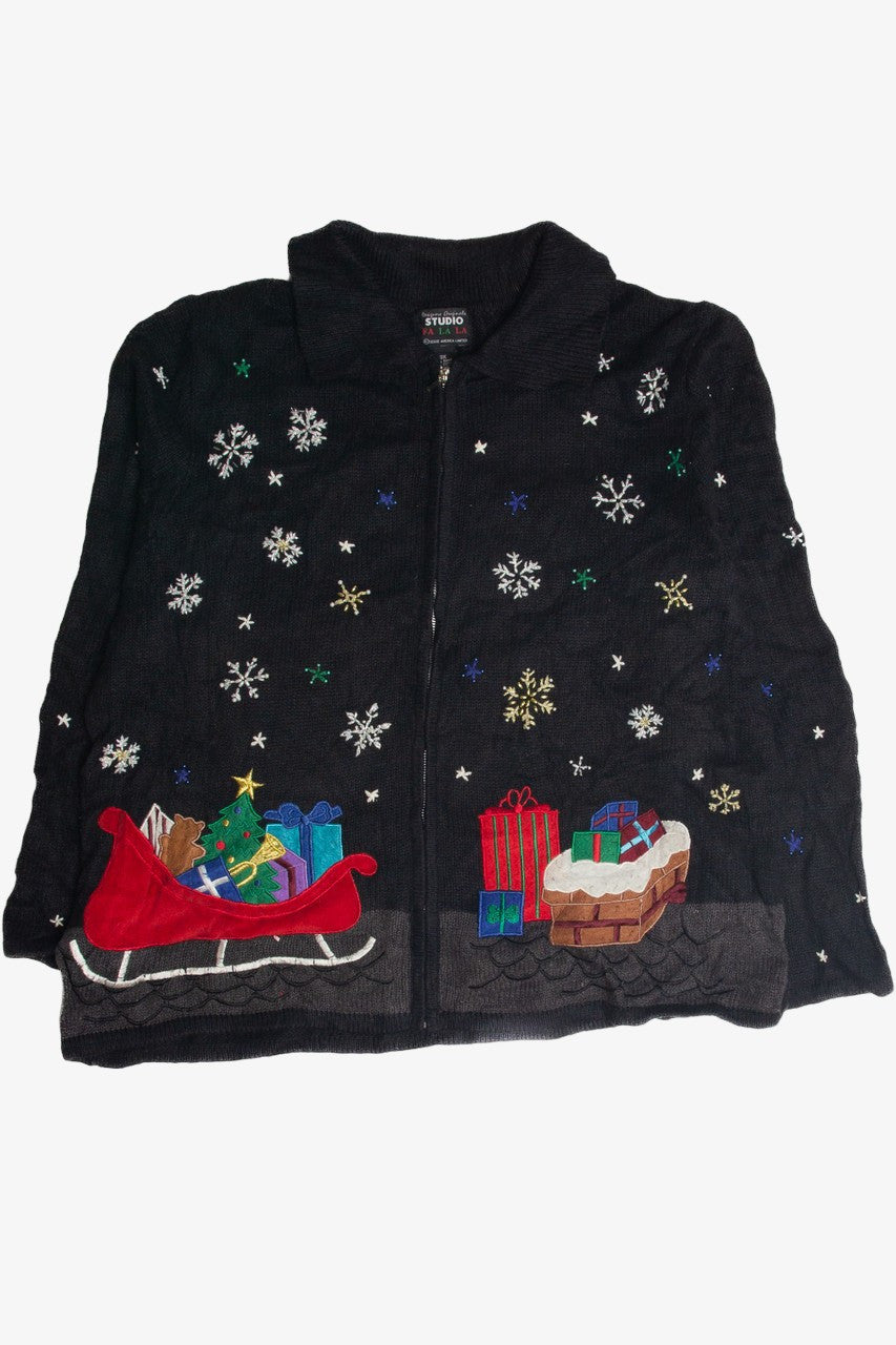 Vintage Black Ugly Christmas Cardigan 59716