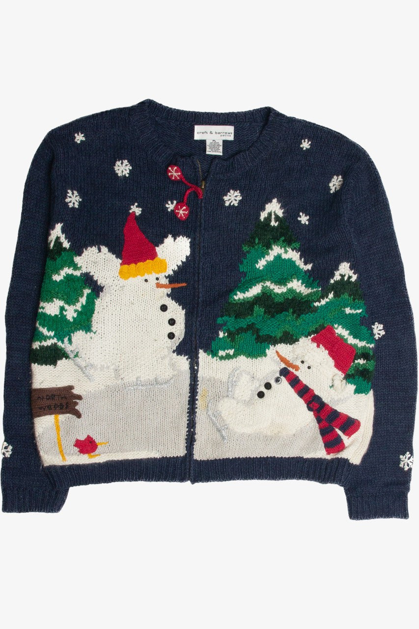 Vintage Blue Ugly Christmas Cardigan 59814