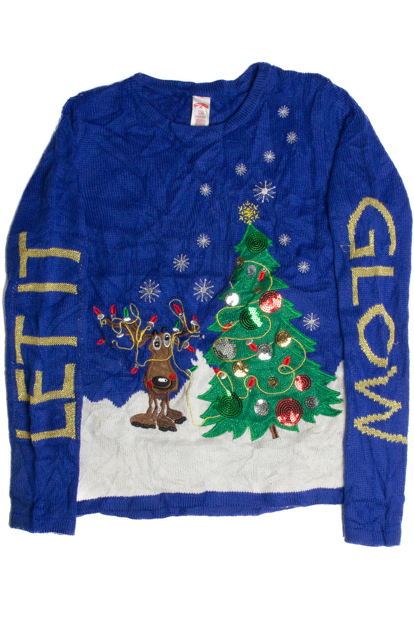 Vintage Blue Ugly Christmas Sweater 62836