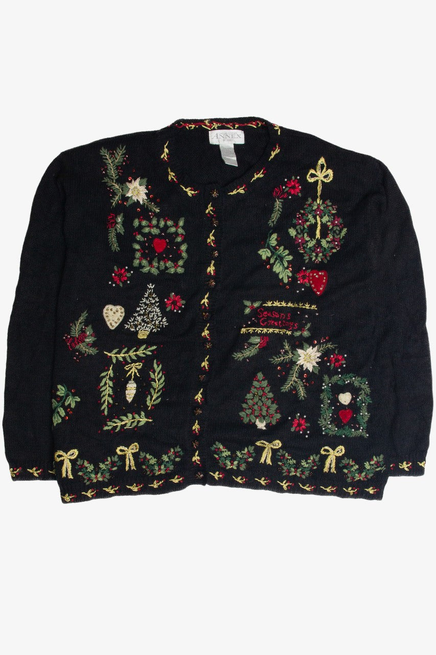 Vintage Black Ugly Christmas Cardigan 59867