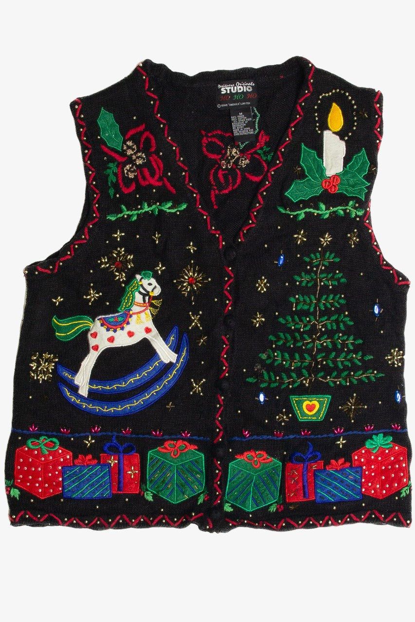 Vintage Black Ugly Christmas Vest 59734