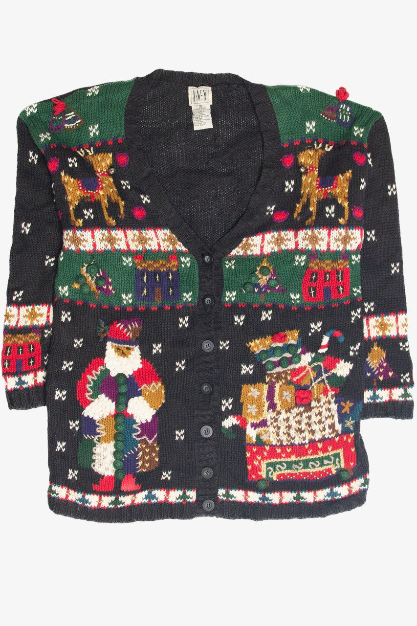 Vintage Black Ugly Christmas Cardigan 63367