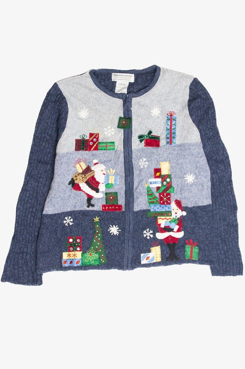 Vintage Blue Ugly Christmas Cardigan 63421