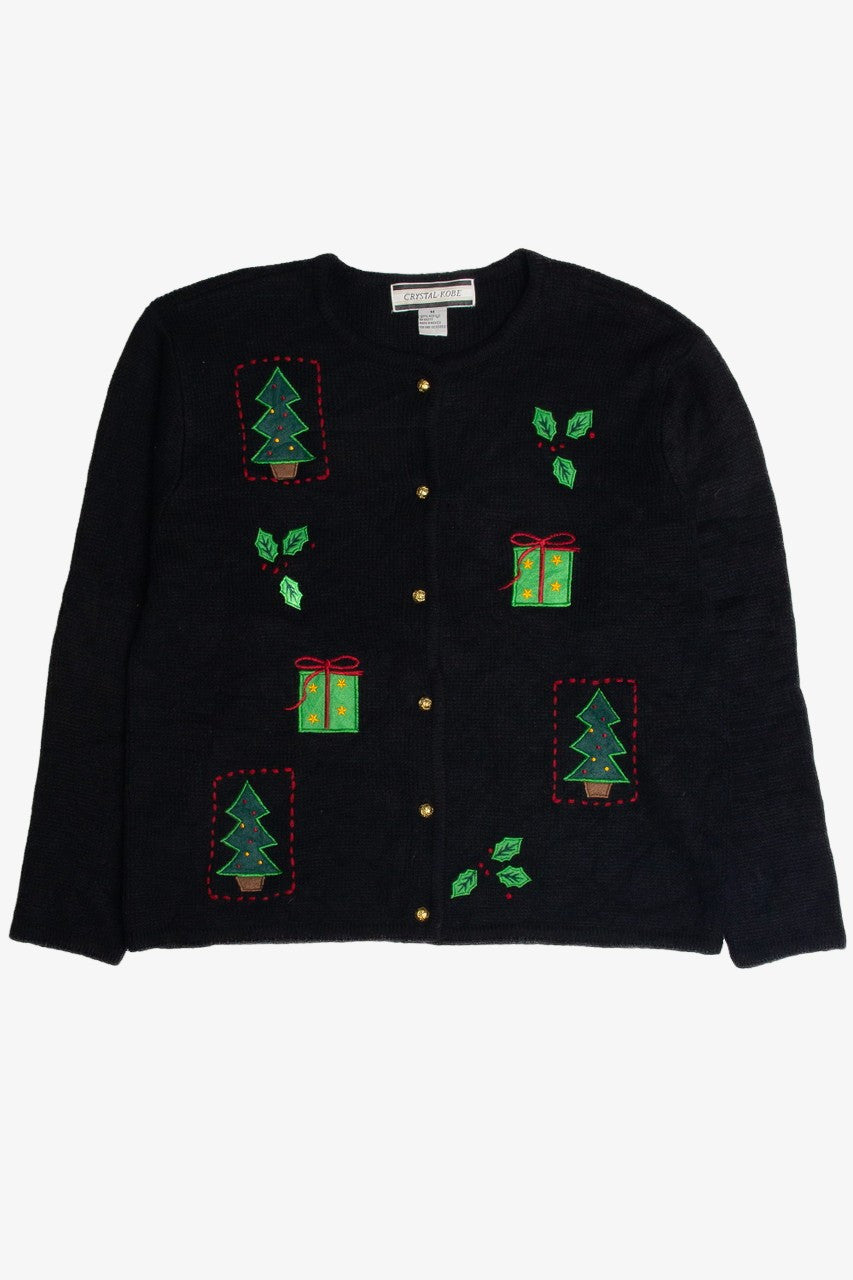 Vintage Black Ugly Christmas Cardigan 62644