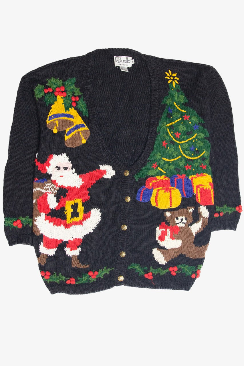 Vintage Black Ugly Christmas Cardigan 63237