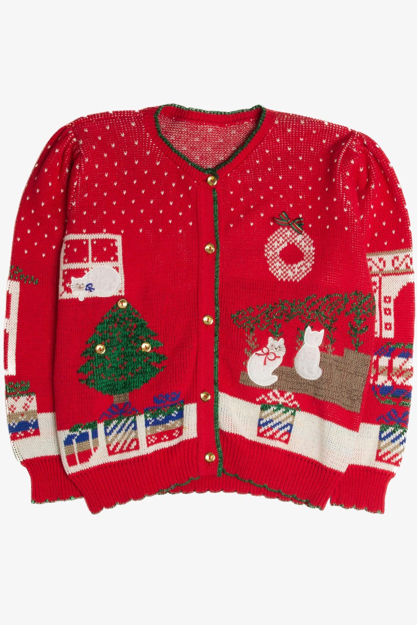 Vintage Red Ugly Christmas Cardigan 62821