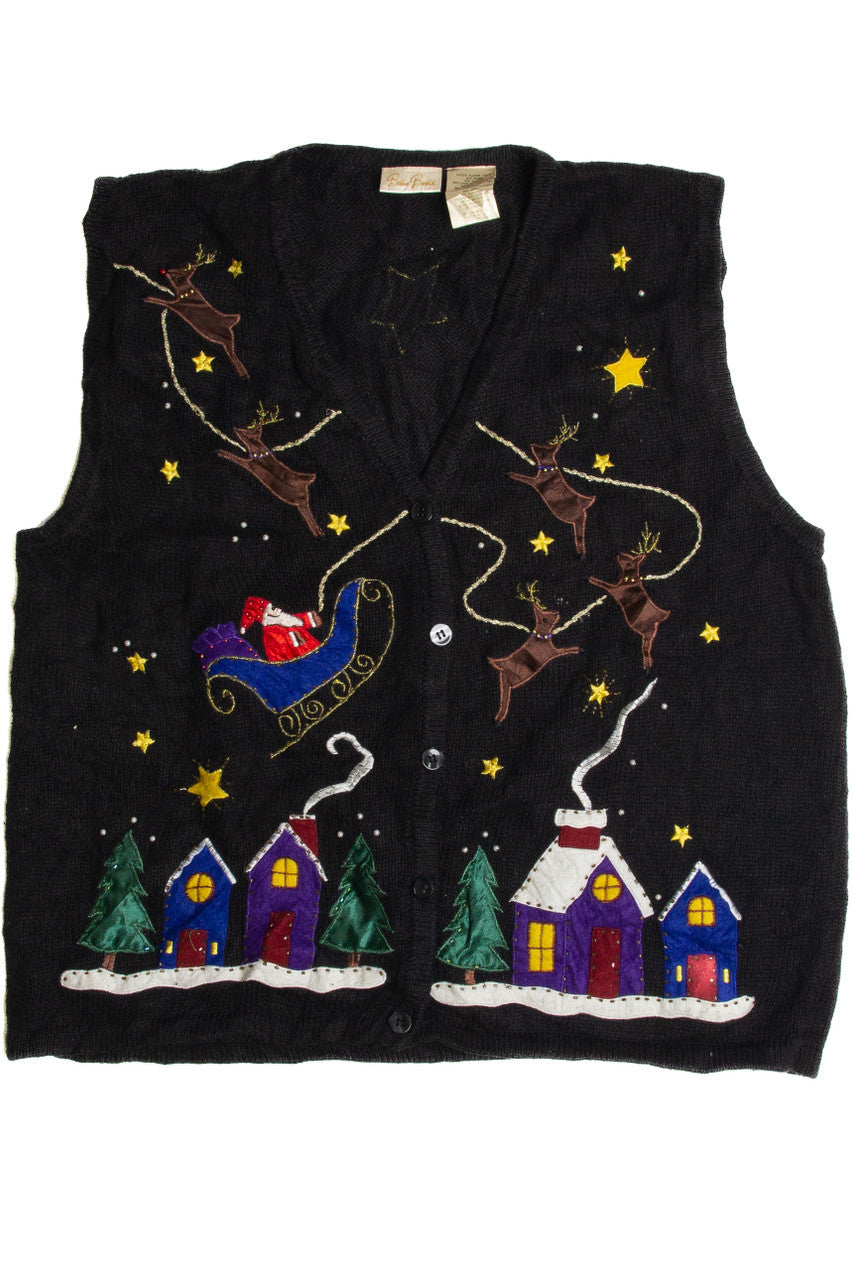 Vintage Black Ugly Christmas Vest 59683