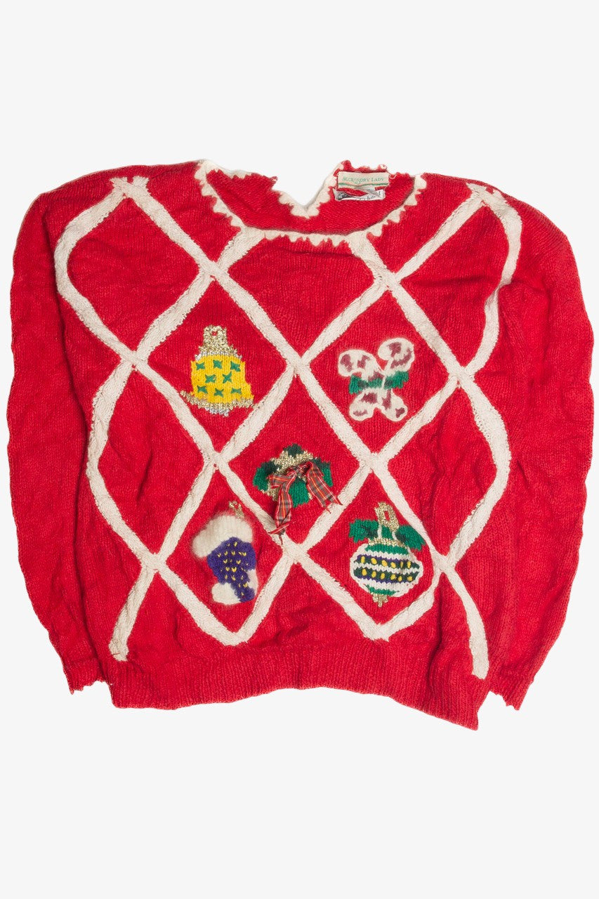 Vintage Red Ugly Christmas Sweater 59866