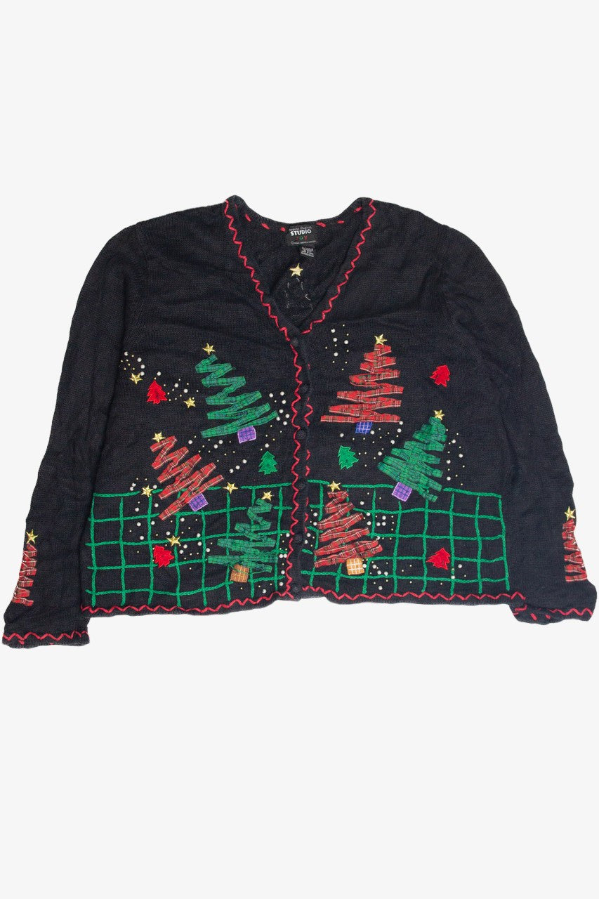 Vintage Black Ugly Christmas Cardigan 63414