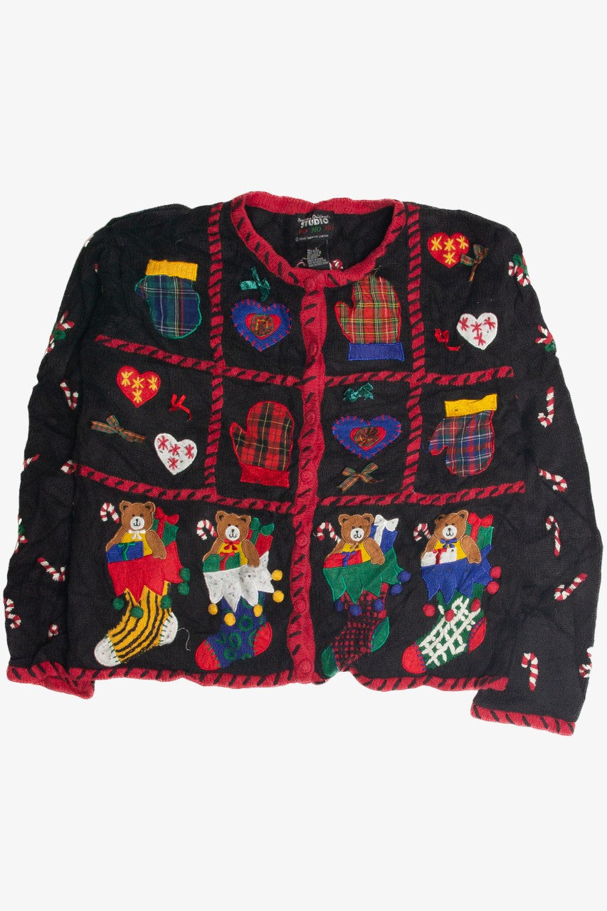 Vintage Black Ugly Christmas Cardigan 59718