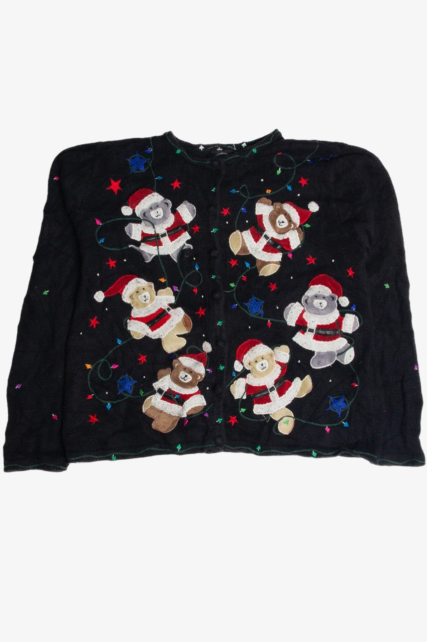 Vintage Black Ugly Christmas Cardigan 62634