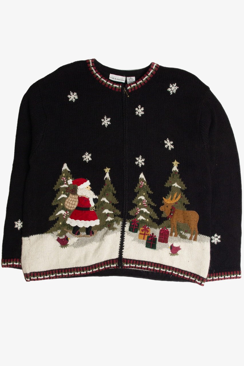 Vintage Black Ugly Christmas Cardigan 62693