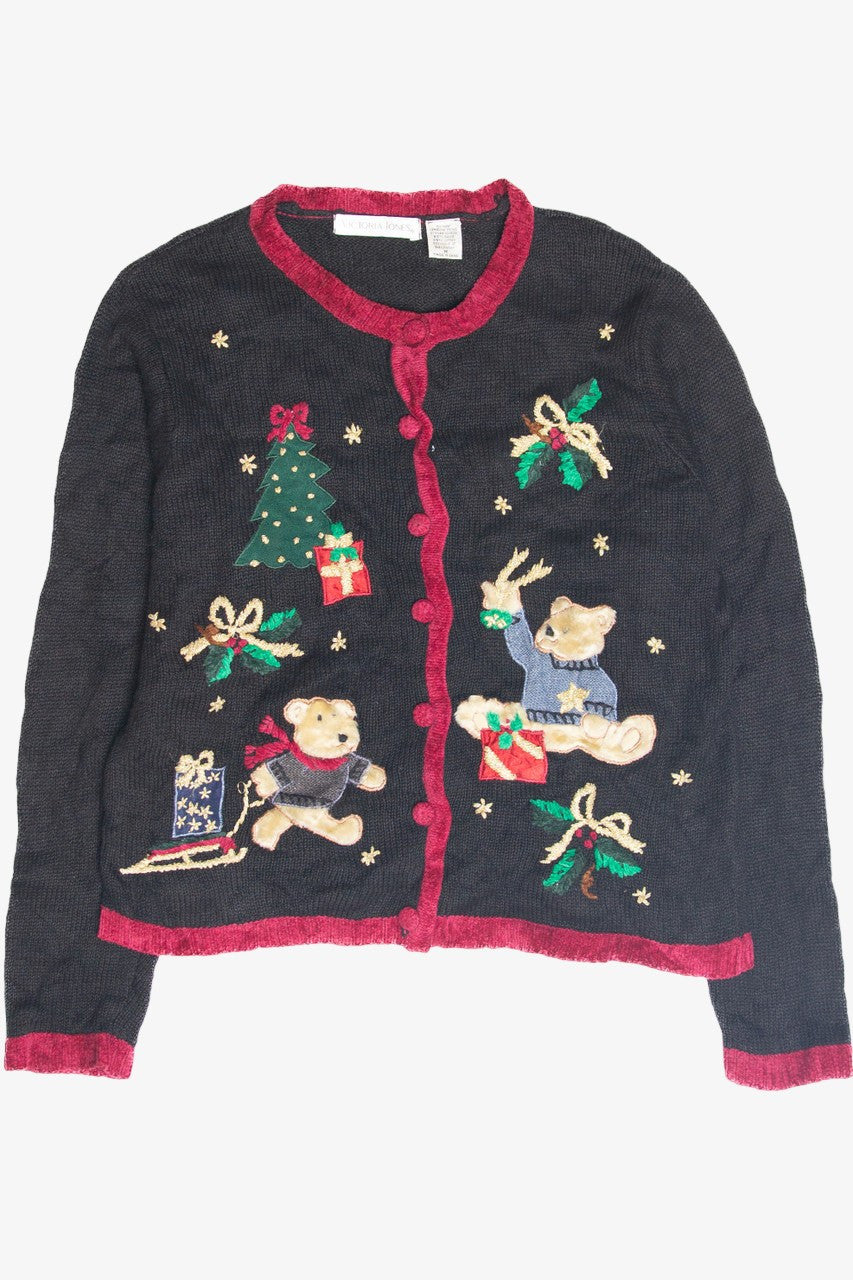 Vintage Black Ugly Christmas Cardigan 63295