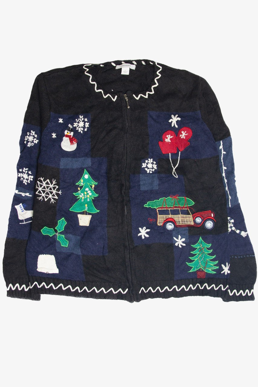 Vintage Black Ugly Christmas Cardigan 63169