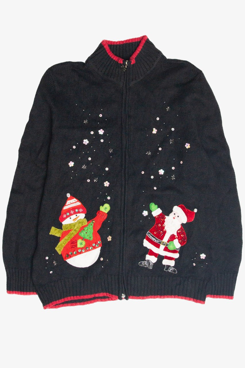 Vintage Black Ugly Christmas Cardigan 63279