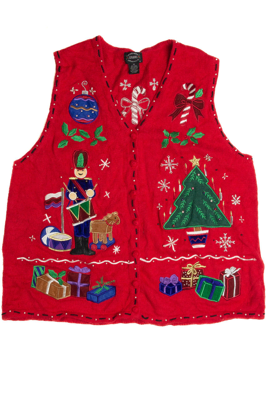 Vintage Red Ugly Christmas Vest 59644