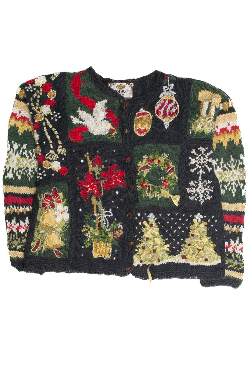Vintage Black Ugly Christmas Cardigan 59902