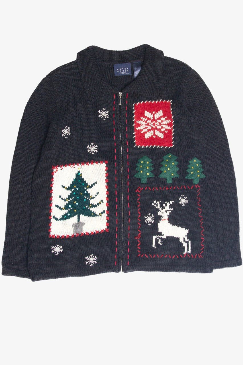 Vintage Black Ugly Christmas Cardigan 63099