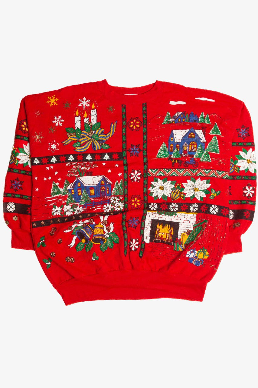 Vintage Red Ugly Christmas Sweatshirt 62543