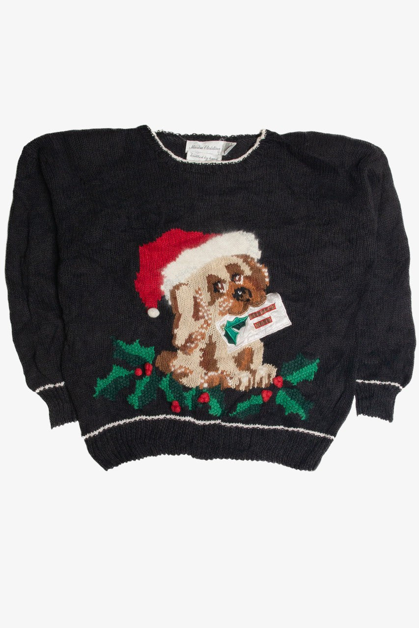 Vintage Black Ugly Christmas Sweater 62515