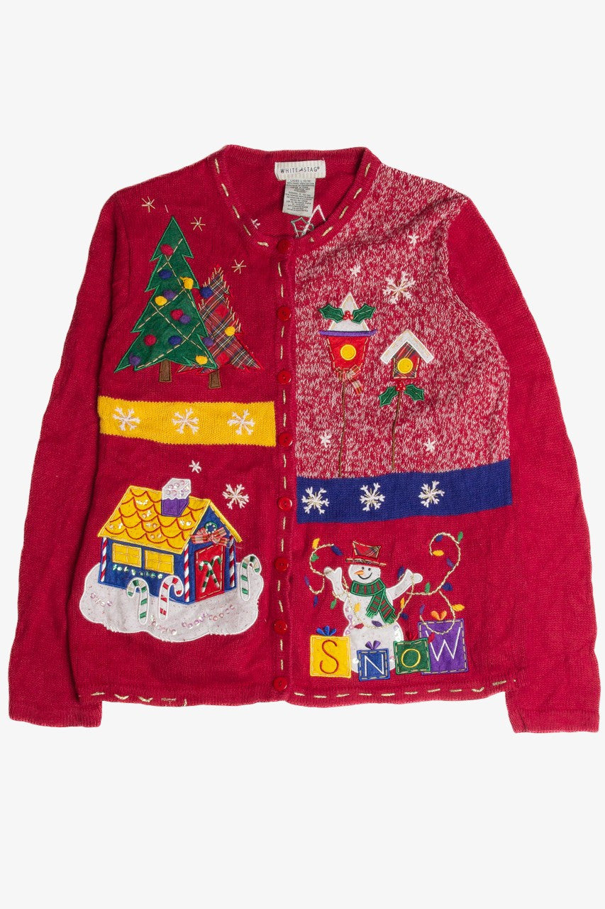 Vintage Red Ugly Christmas Cardigan 62884