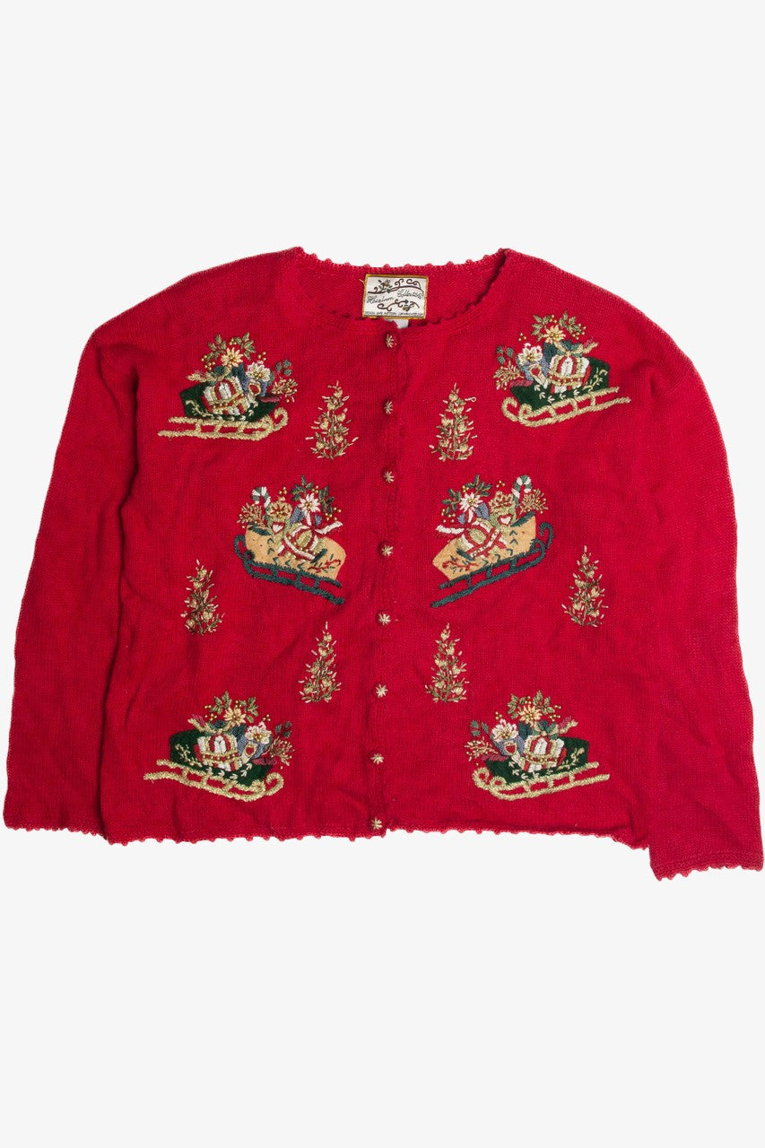 Vintage Red Ugly Christmas Cardigan 59628
