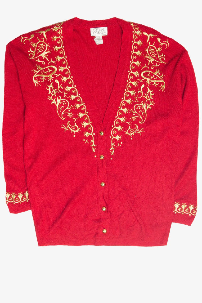 Vintage Red Ugly Christmas Cardigan 63010