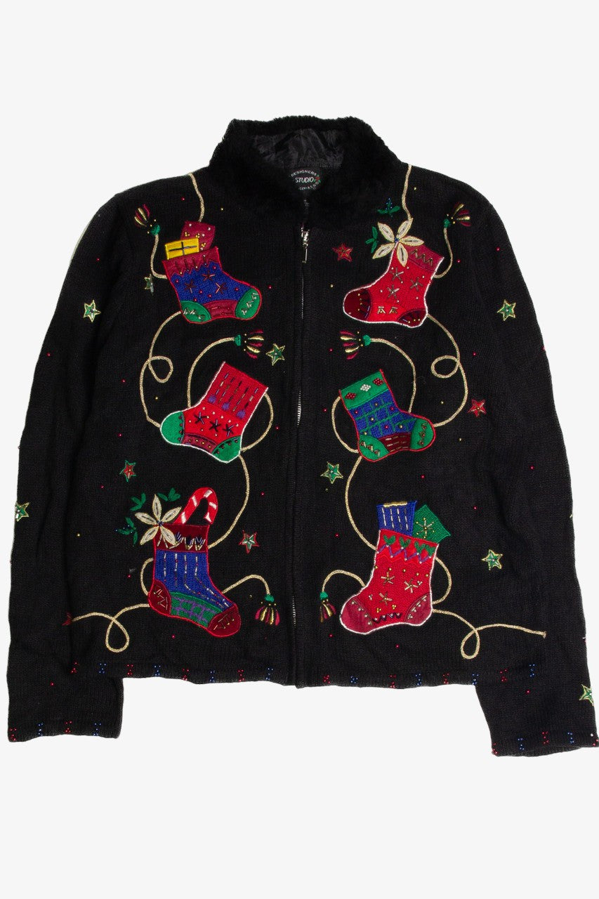 Vintage Black Ugly Christmas Cardigan 59653
