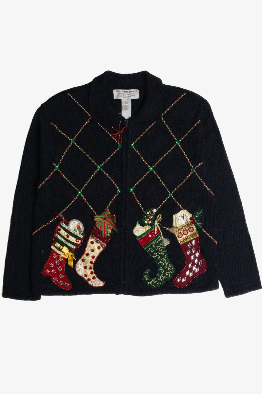 Vintage Black Ugly Christmas Cardigan 62714