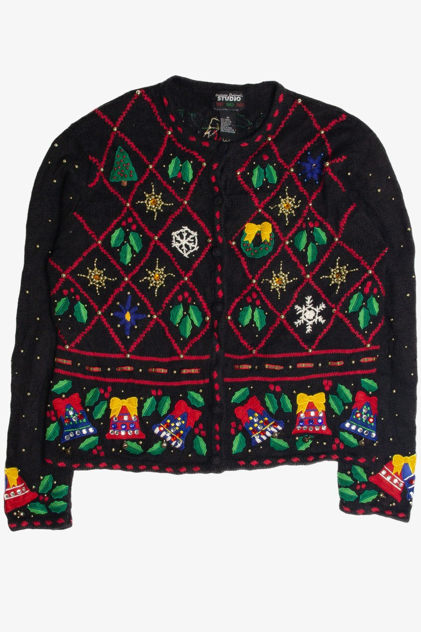 Vintage Black Ugly Christmas Cardigan 59812
