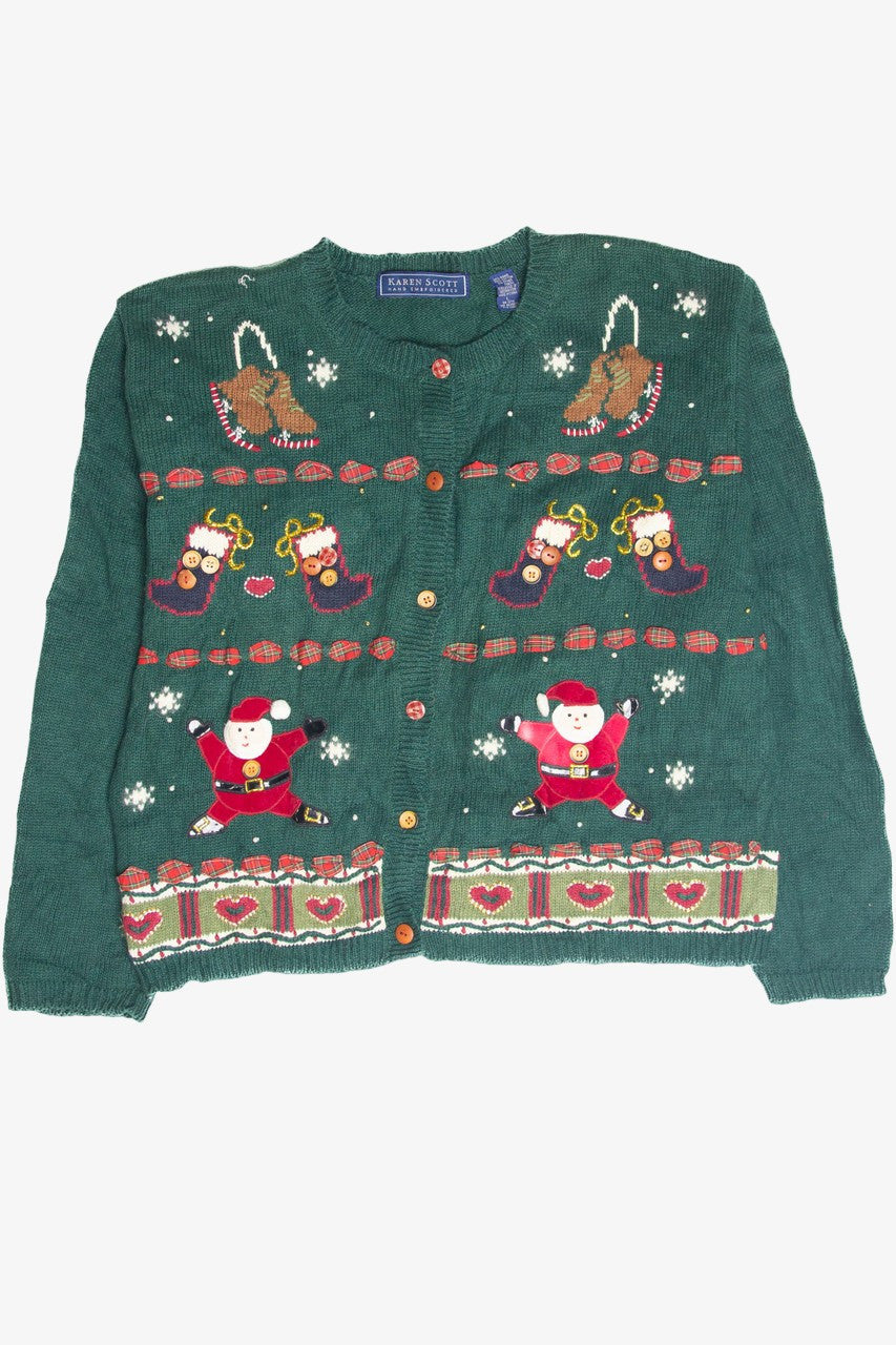 Vintage Green Ugly Christmas Cardigan 63233