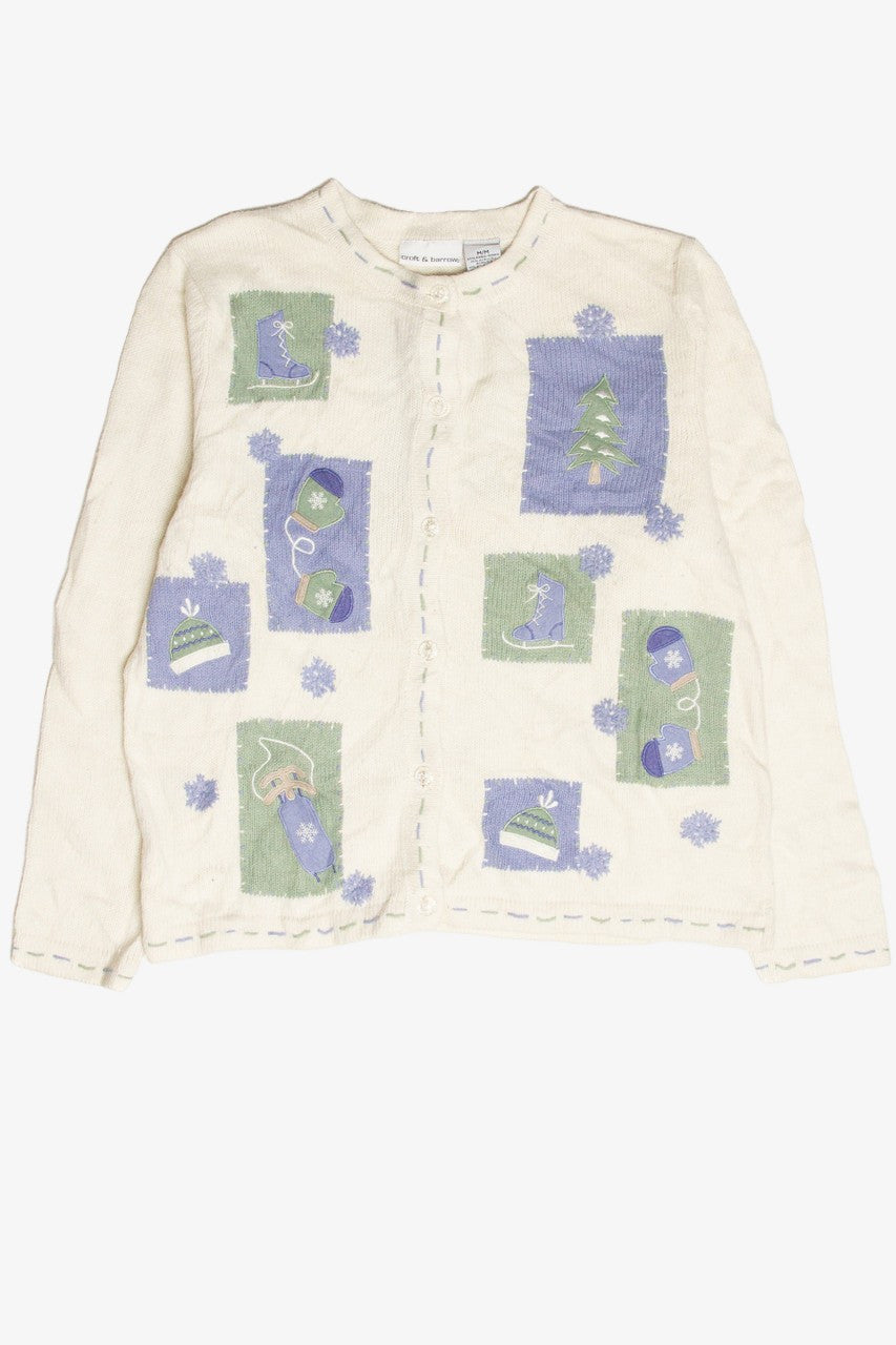 Vintage White Ugly Christmas Cardigan 63079