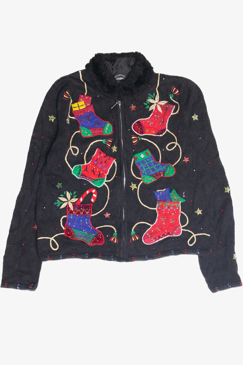 Vintage Black Ugly Christmas Cardigan 63104