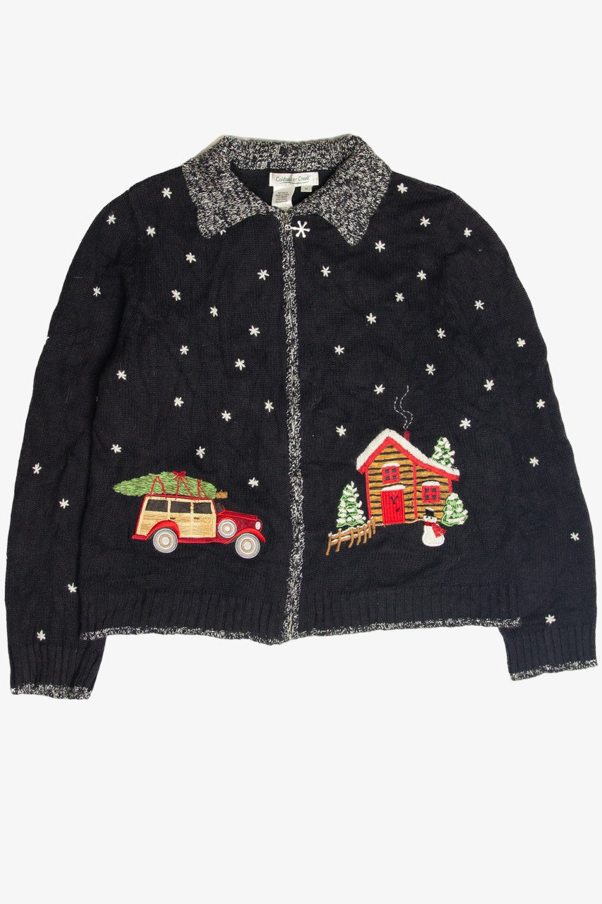 Vintage Black Ugly Christmas Cardigan 63135