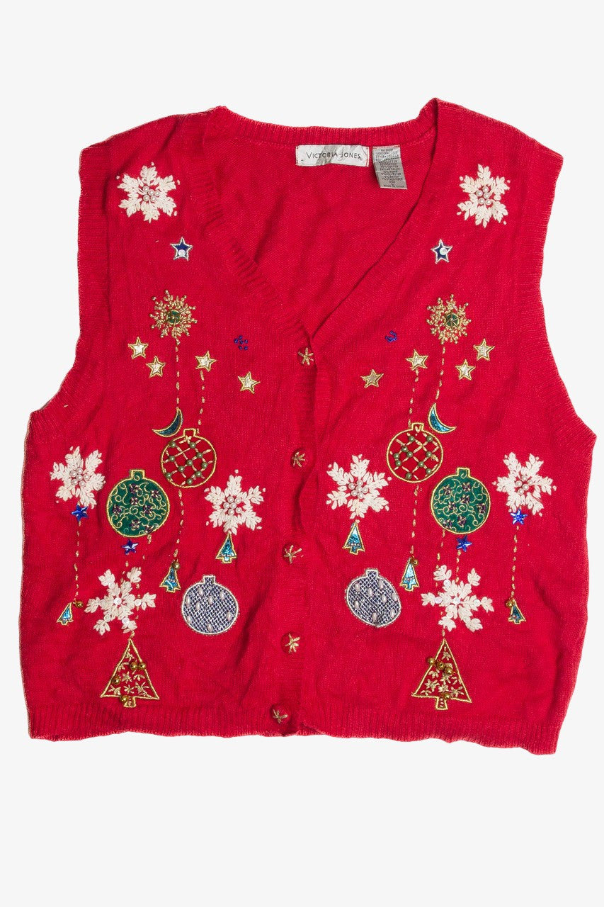 Vintage Red Ugly Christmas Vest 62595