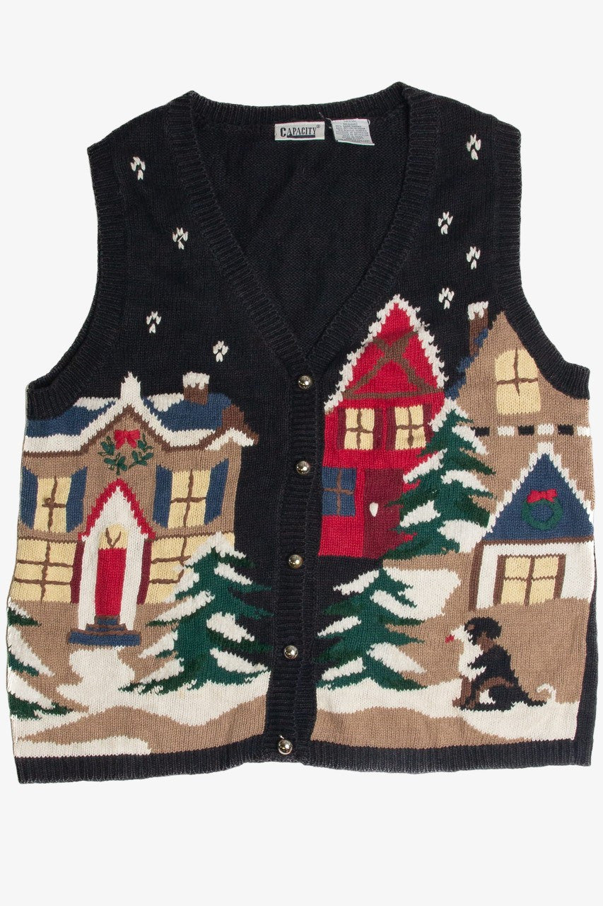 Vintage Black Ugly Christmas Vest 62680